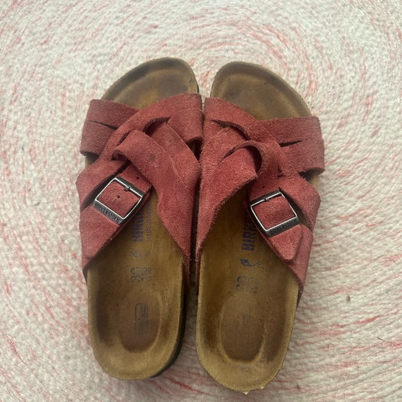 Birkenstock Lugano Soft Footbed Suede Sandals FLAW - Picture 3 of 6